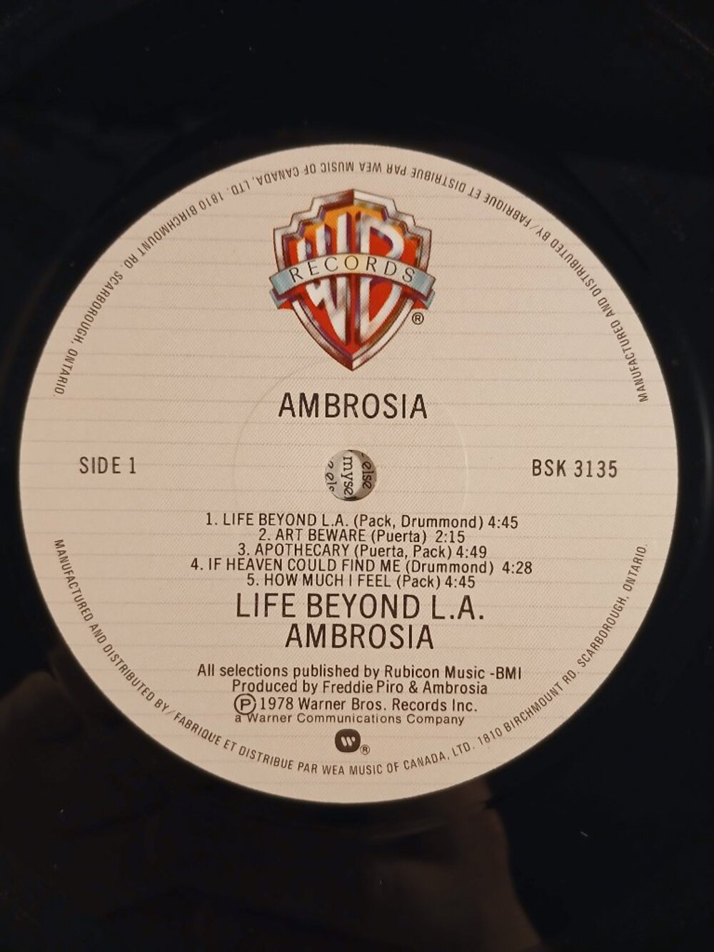 Ambrosia - Life Beyond L.A. - Vinyl LP Record - Picture 5 of 6